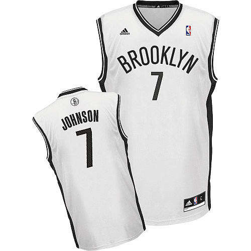  NBA Brooklyn Nets 7 Joe Johnson New Revolution 30 Home Swingman White Jersey